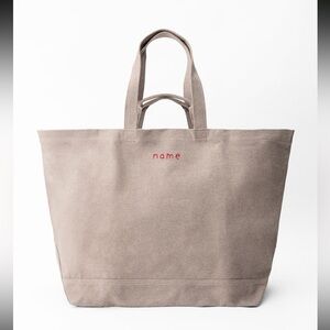 Zara Taupe Canvas Tote